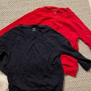 Lands End crew sweatshirts. Very light weight. Price is for both.